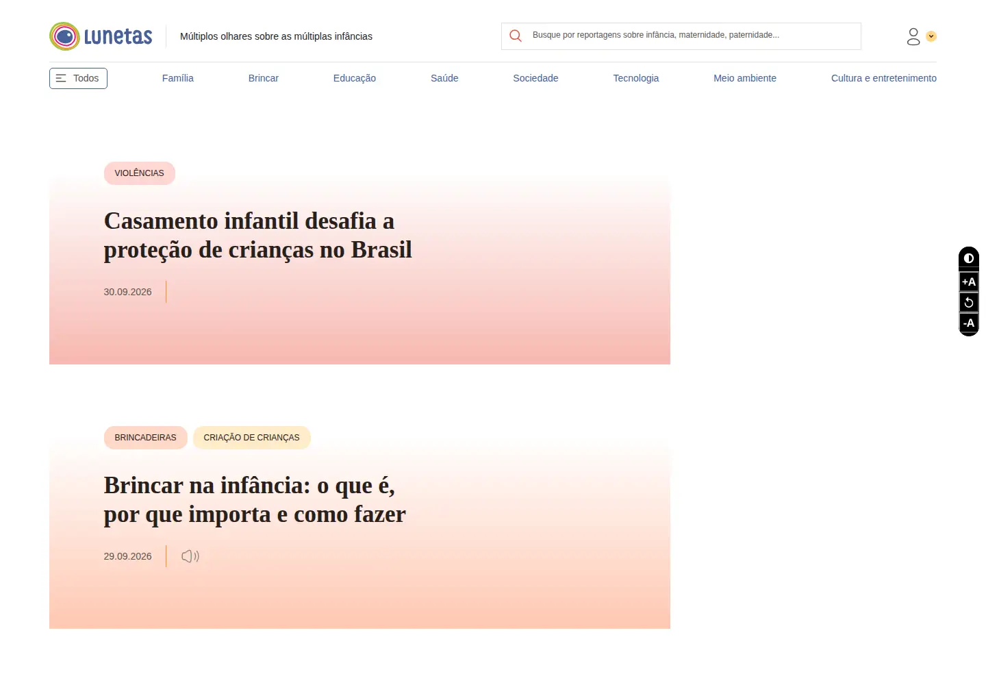 Screenshot of lunetas.com.br