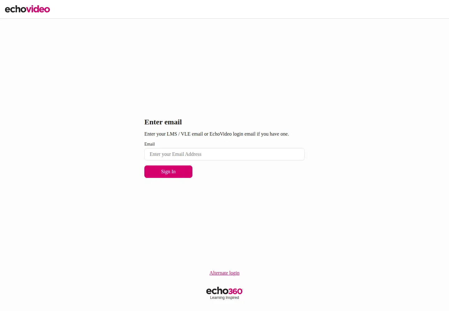 Screenshot of echo360.org