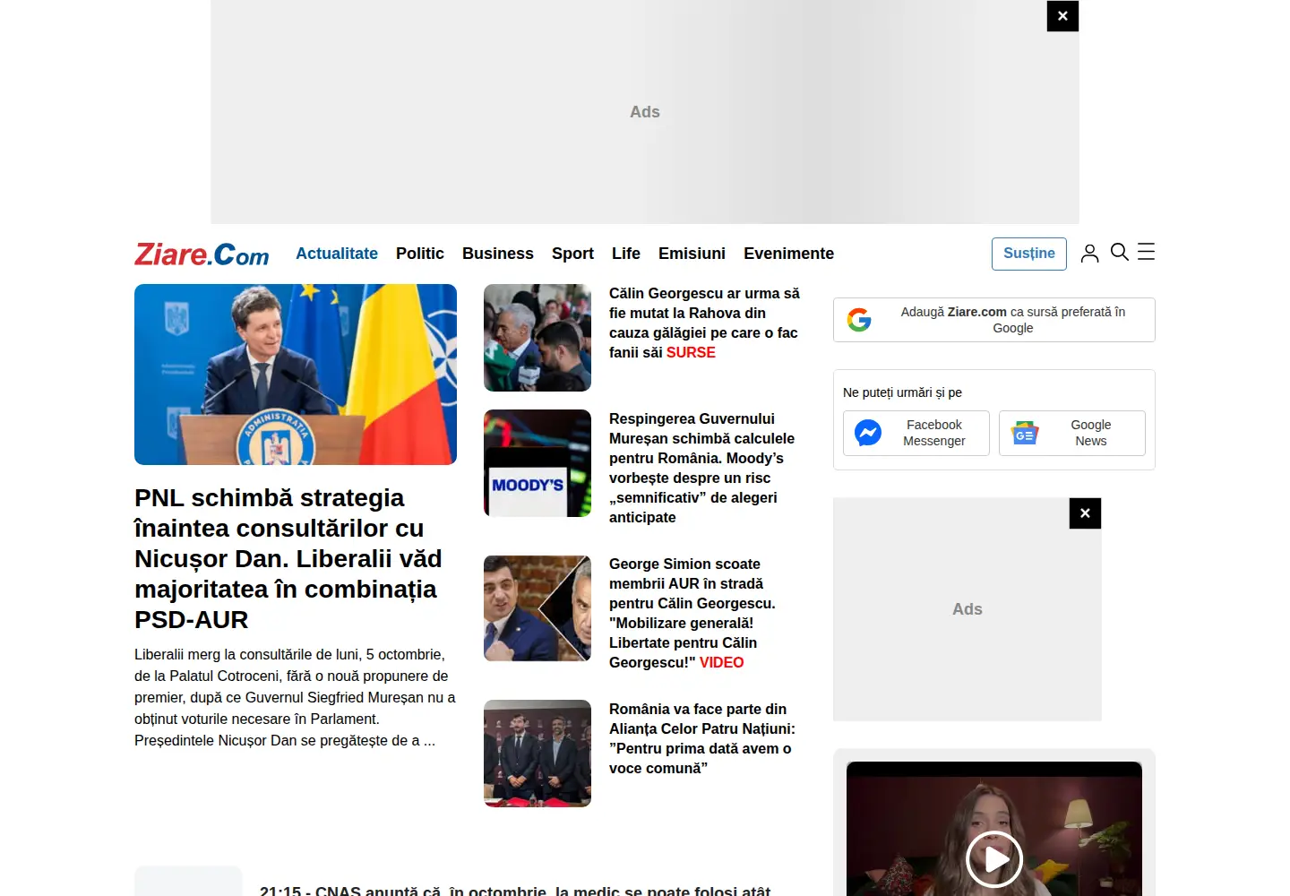 Screenshot of ziare.com