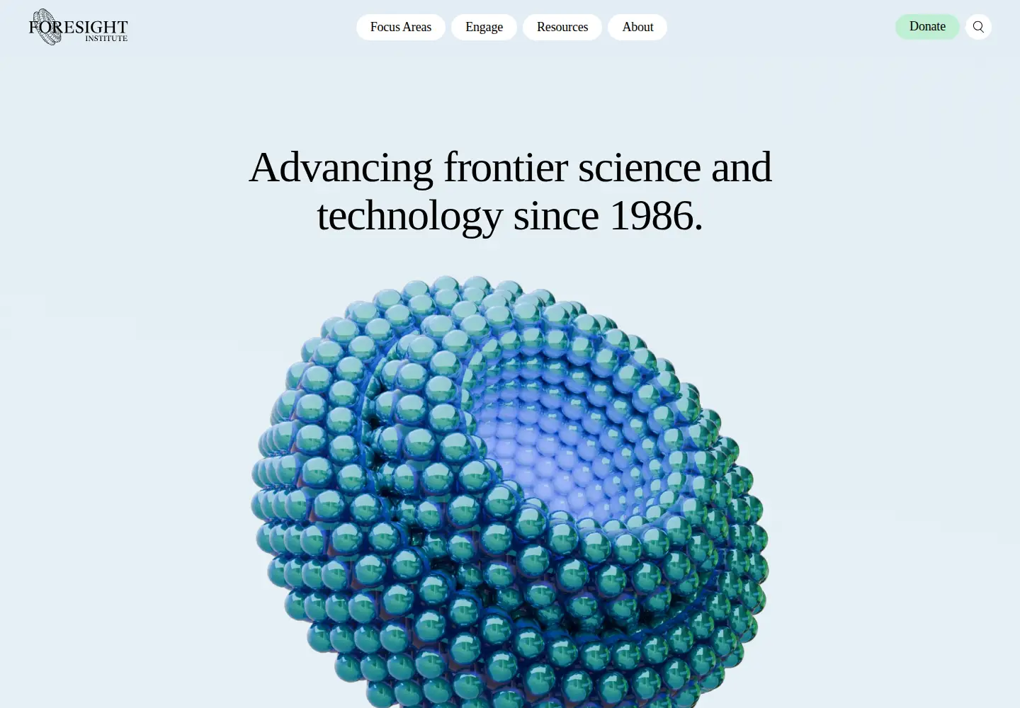 Screenshot of foresight.org