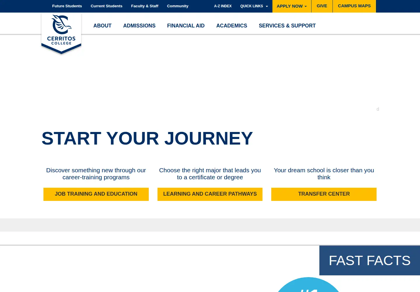 Screenshot of cerritos.edu