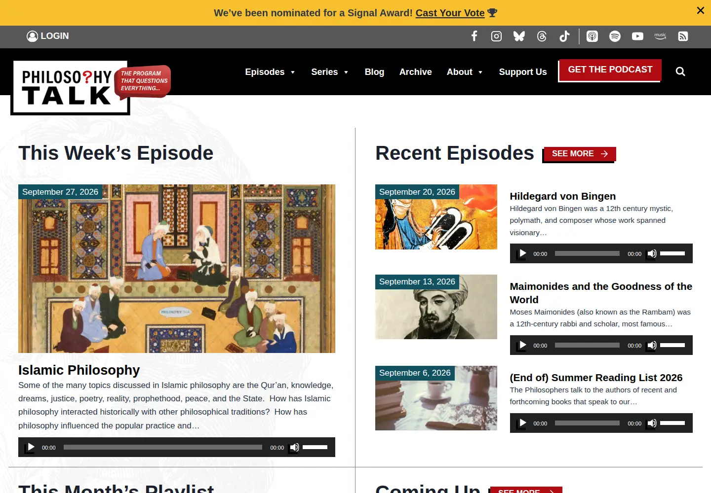 Screenshot of philosophytalk.org