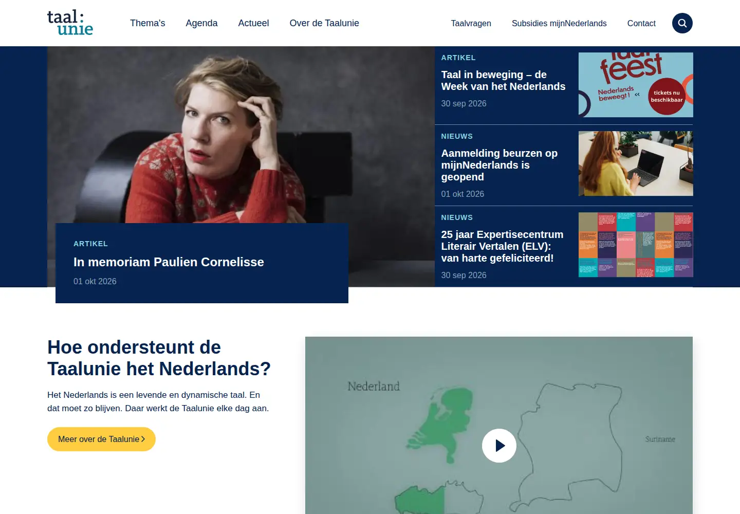 Screenshot of taalunie.org