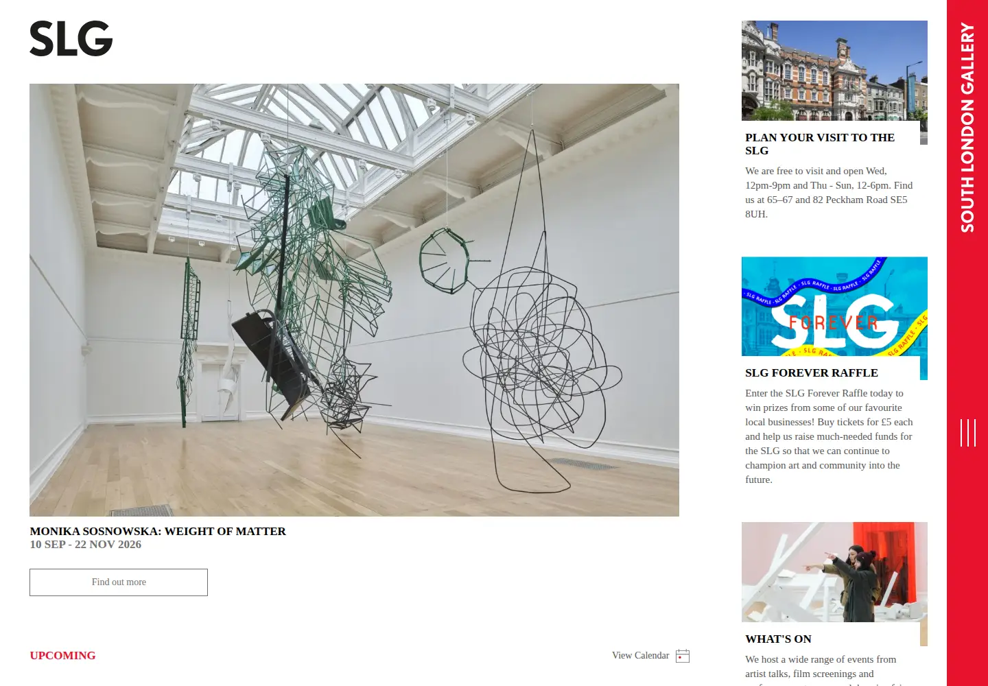 Screenshot of southlondongallery.org