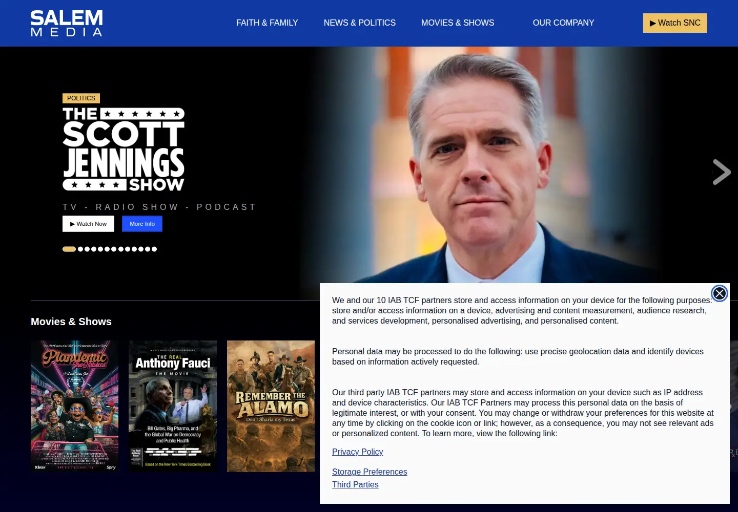 Screenshot of salemmedia.com