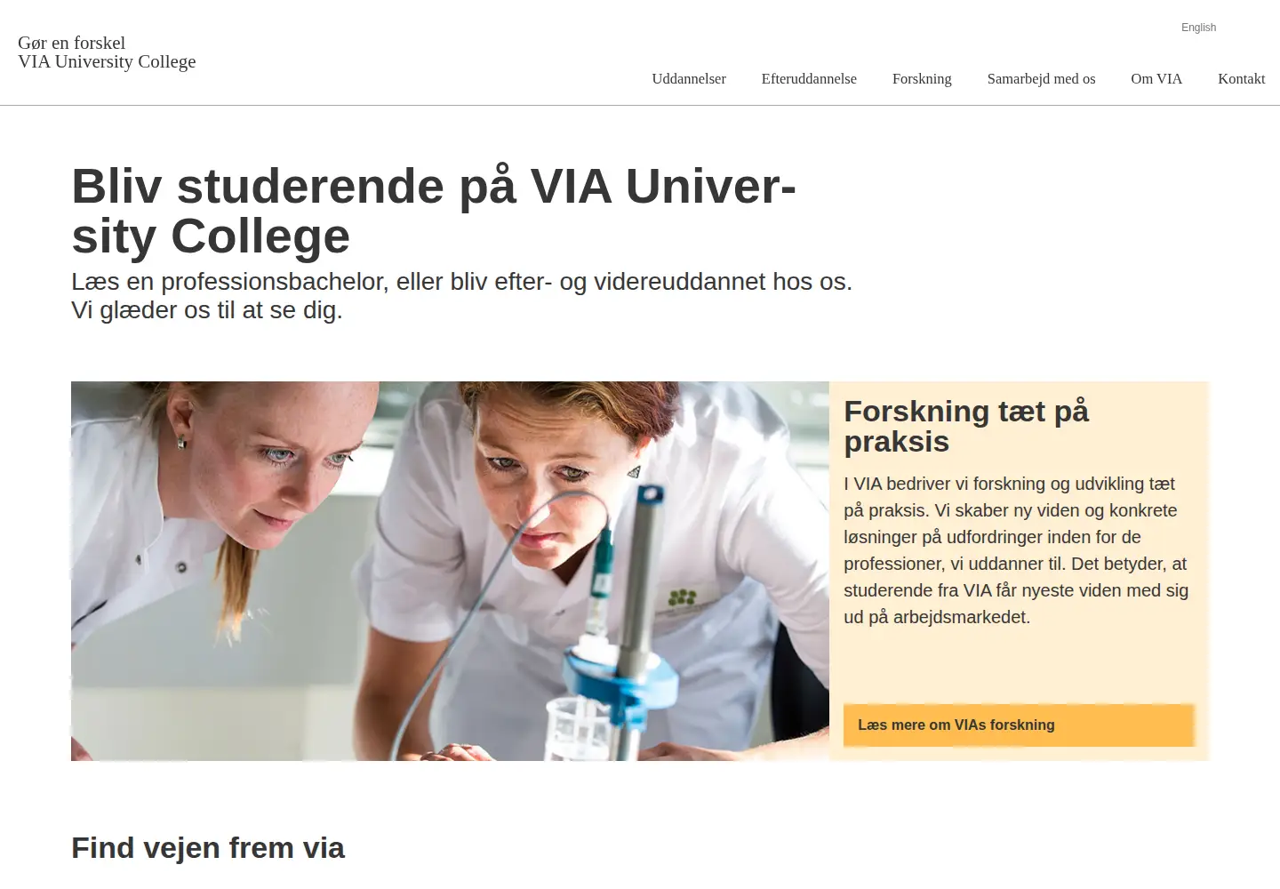 Screenshot of via.dk