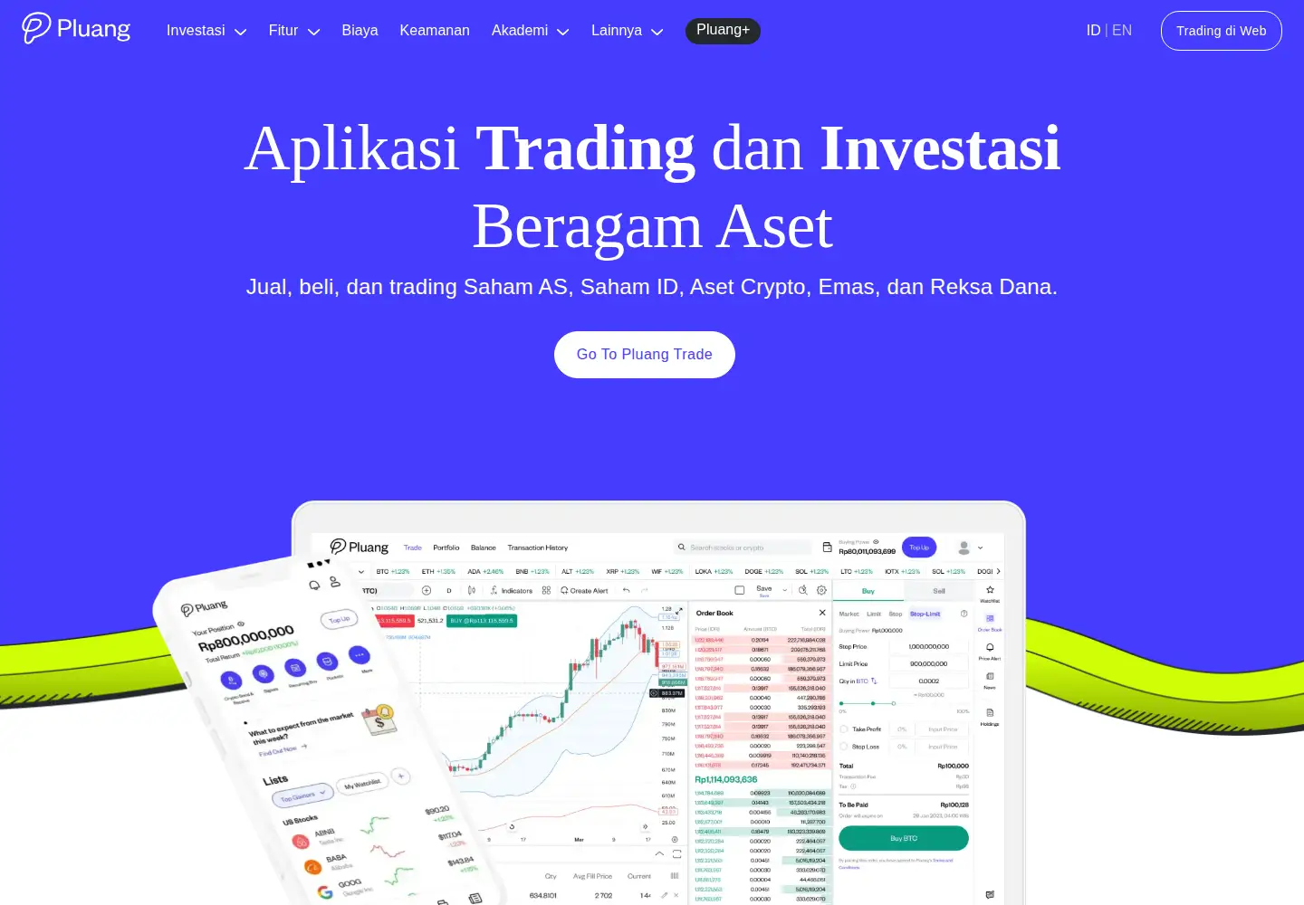 Screenshot of pluang.com