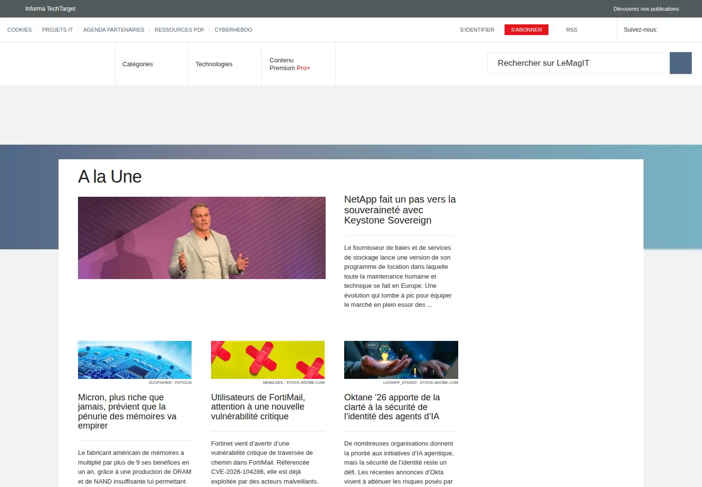 Screenshot of lemagit.fr