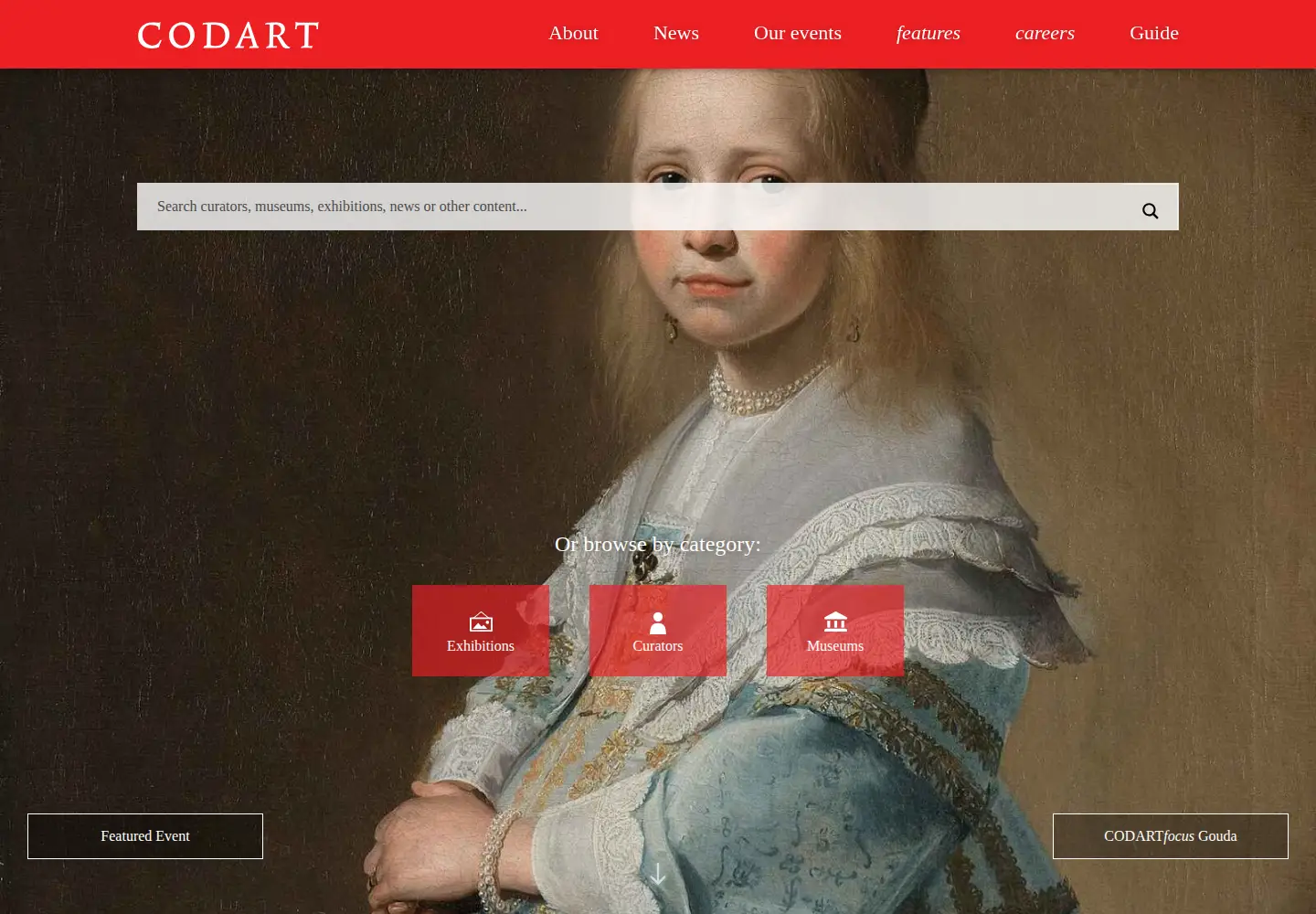 Screenshot of codart.nl