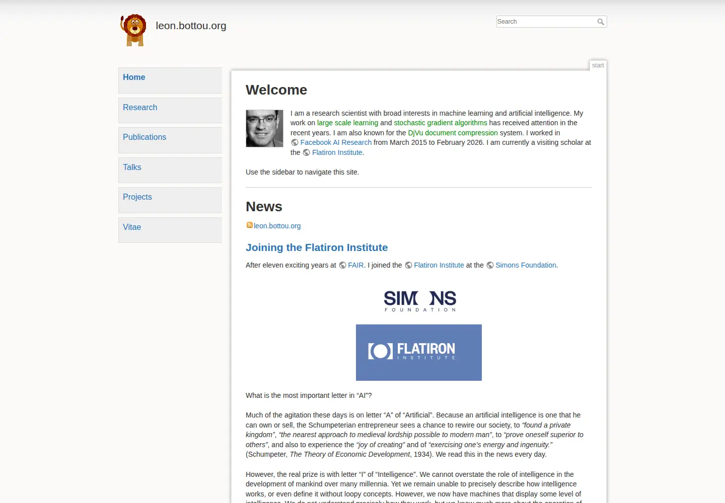 Screenshot of bottou.org