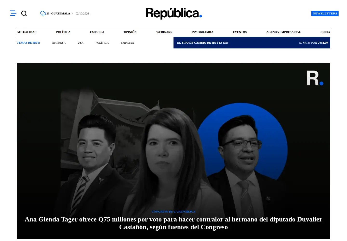 Screenshot of republica.gt