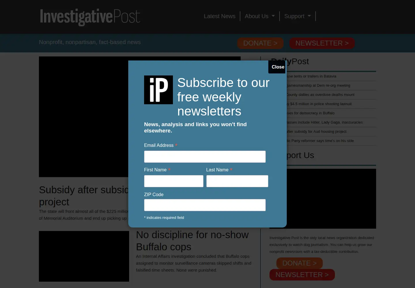 Screenshot of investigativepost.org