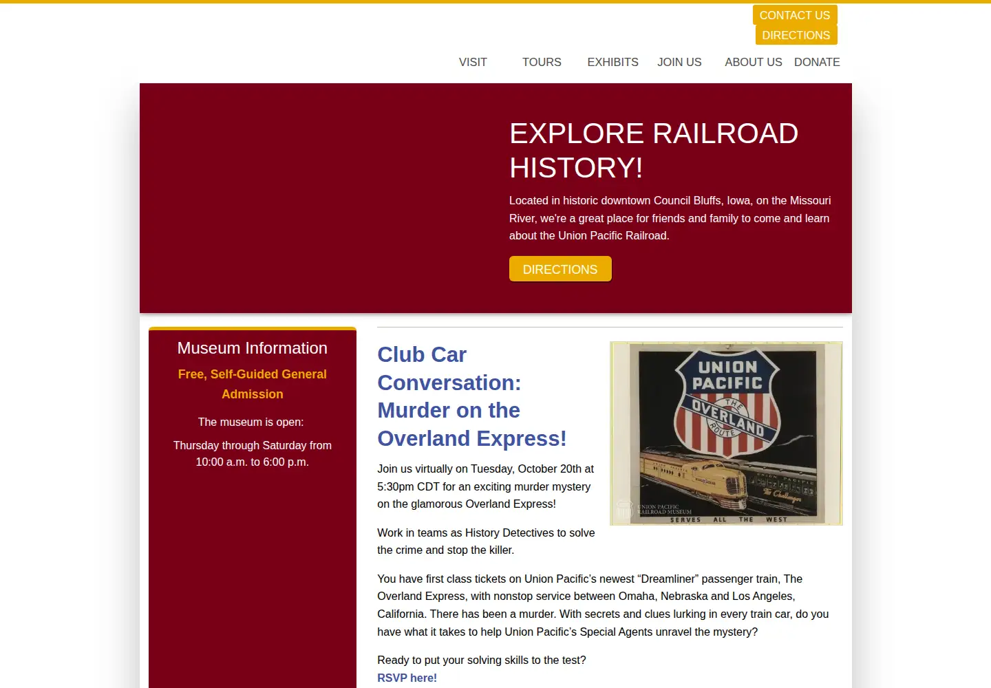 Screenshot of uprrmuseum.org