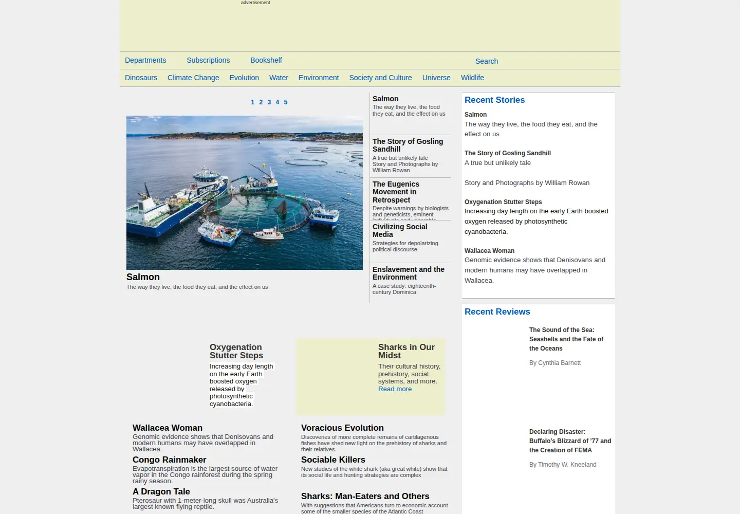 Screenshot of naturalhistorymag.com