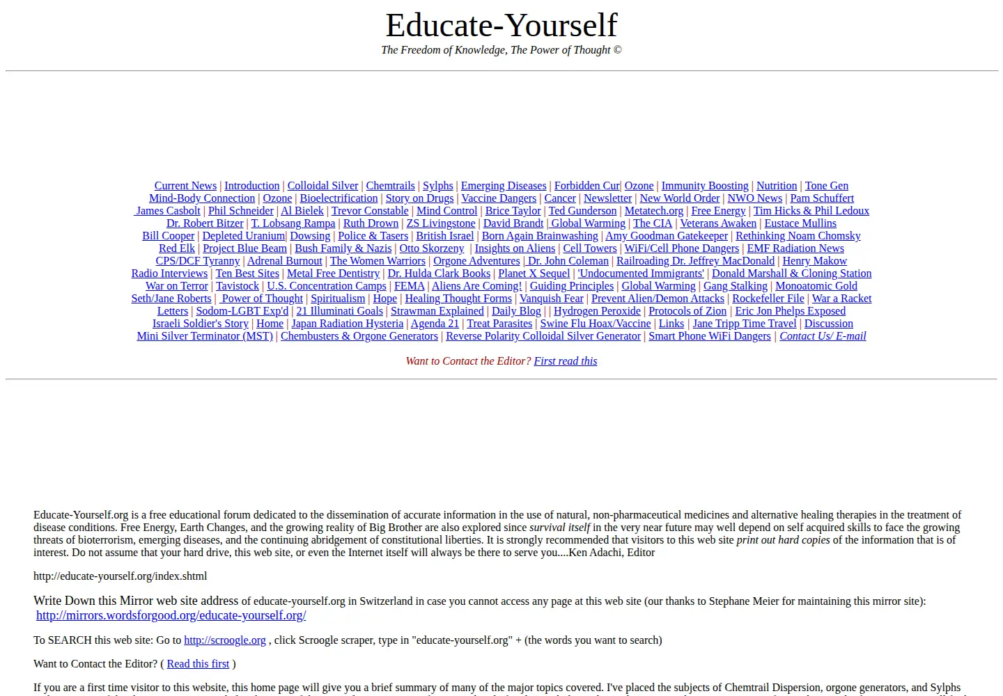 Screenshot of educate-yourself.org
