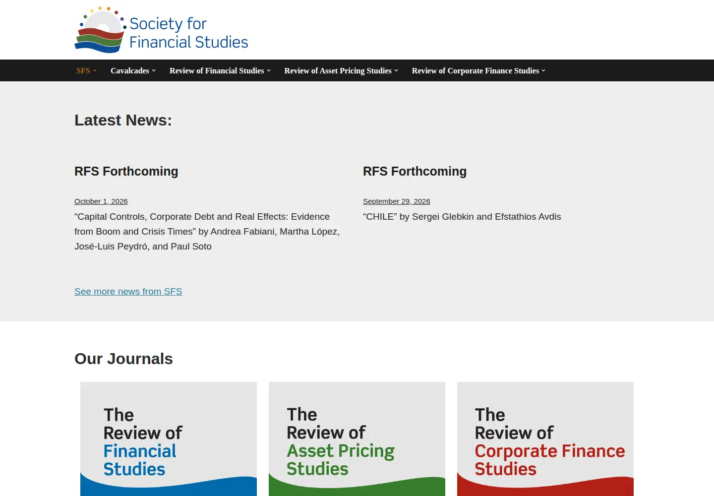 Screenshot of sfs.org