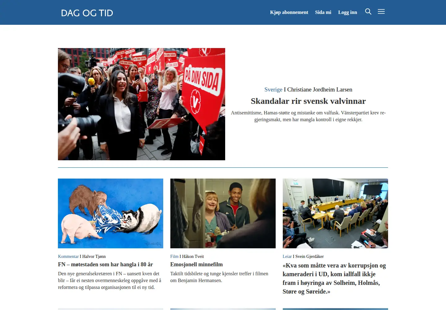 Screenshot of dagogtid.no