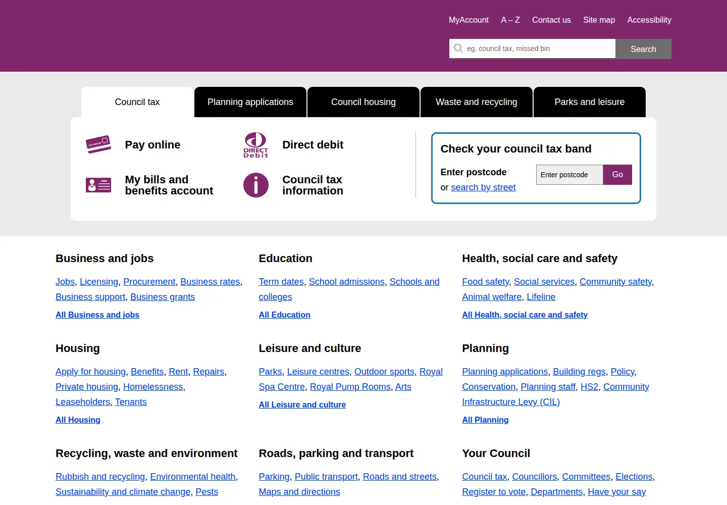 Screenshot of warwickdc.gov.uk