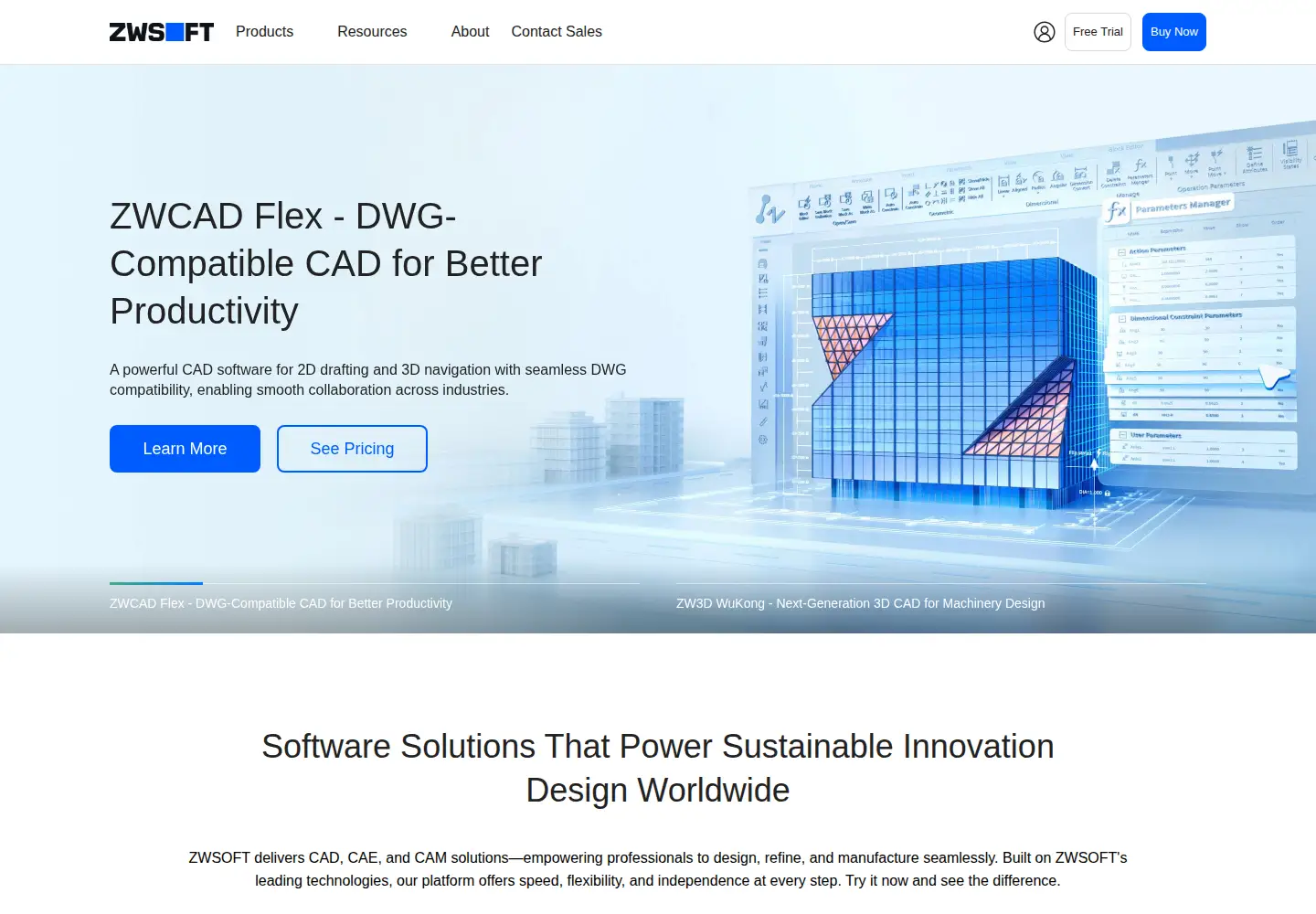 Screenshot of zwsoft.com