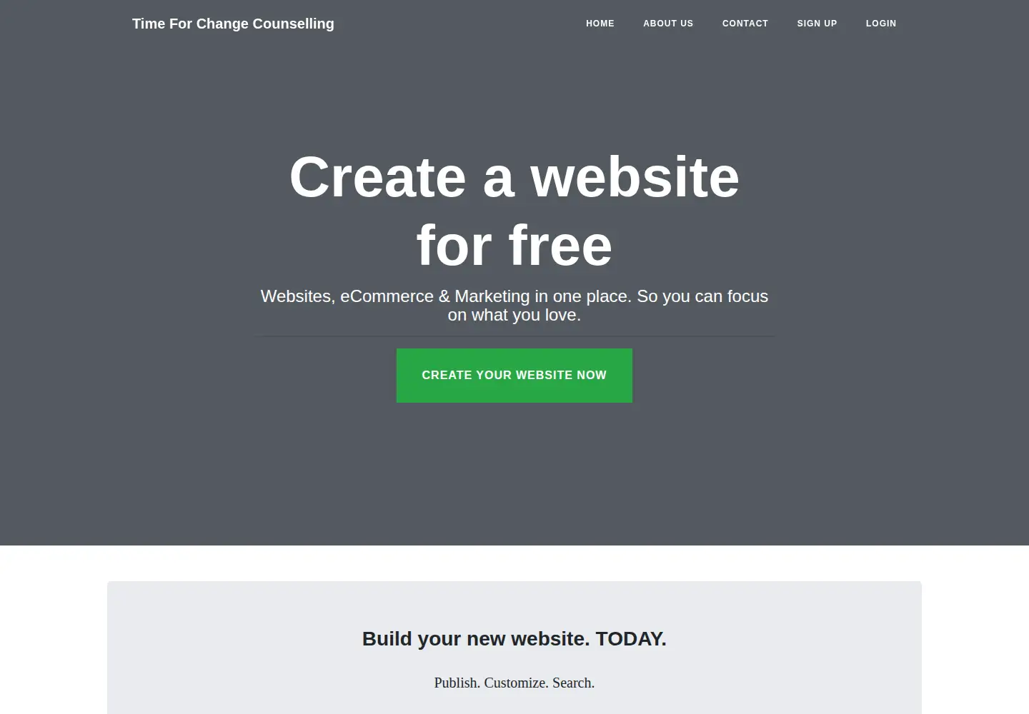 Screenshot of timeforchangecounselling.com