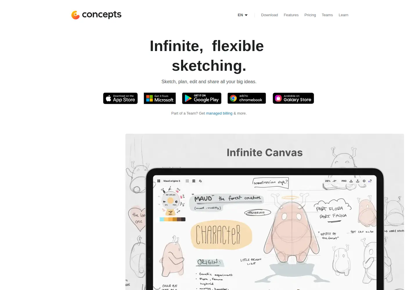Screenshot of concepts.app