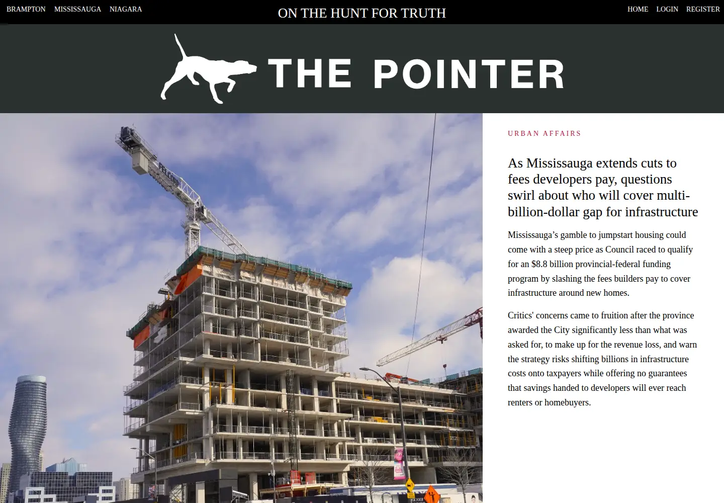 Screenshot of thepointer.com