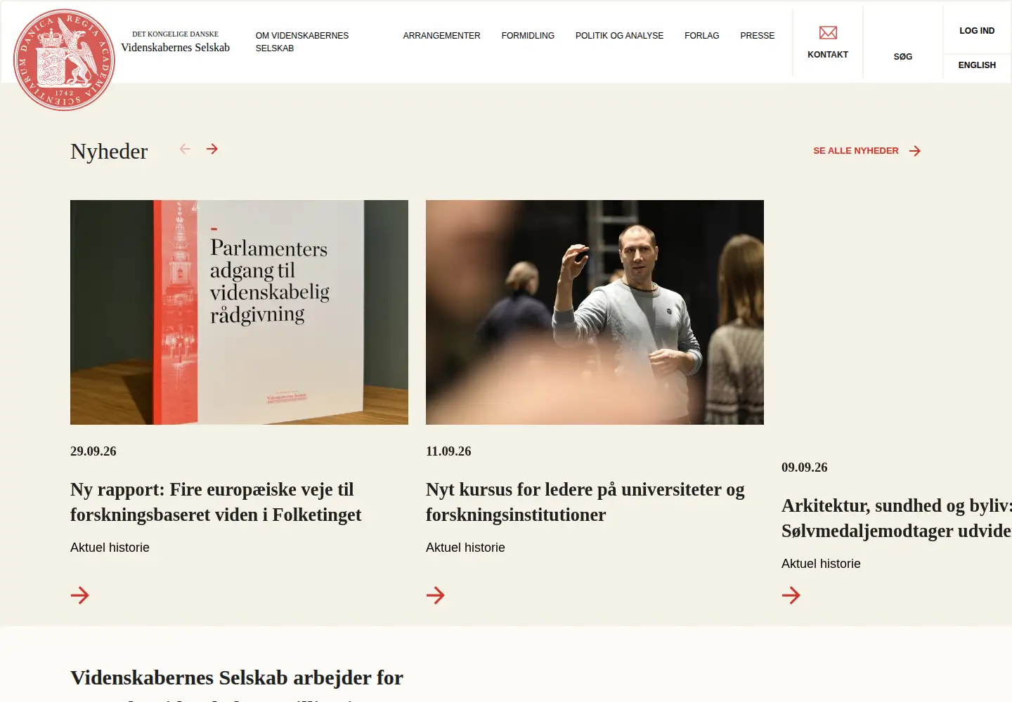 Screenshot of royalacademy.dk