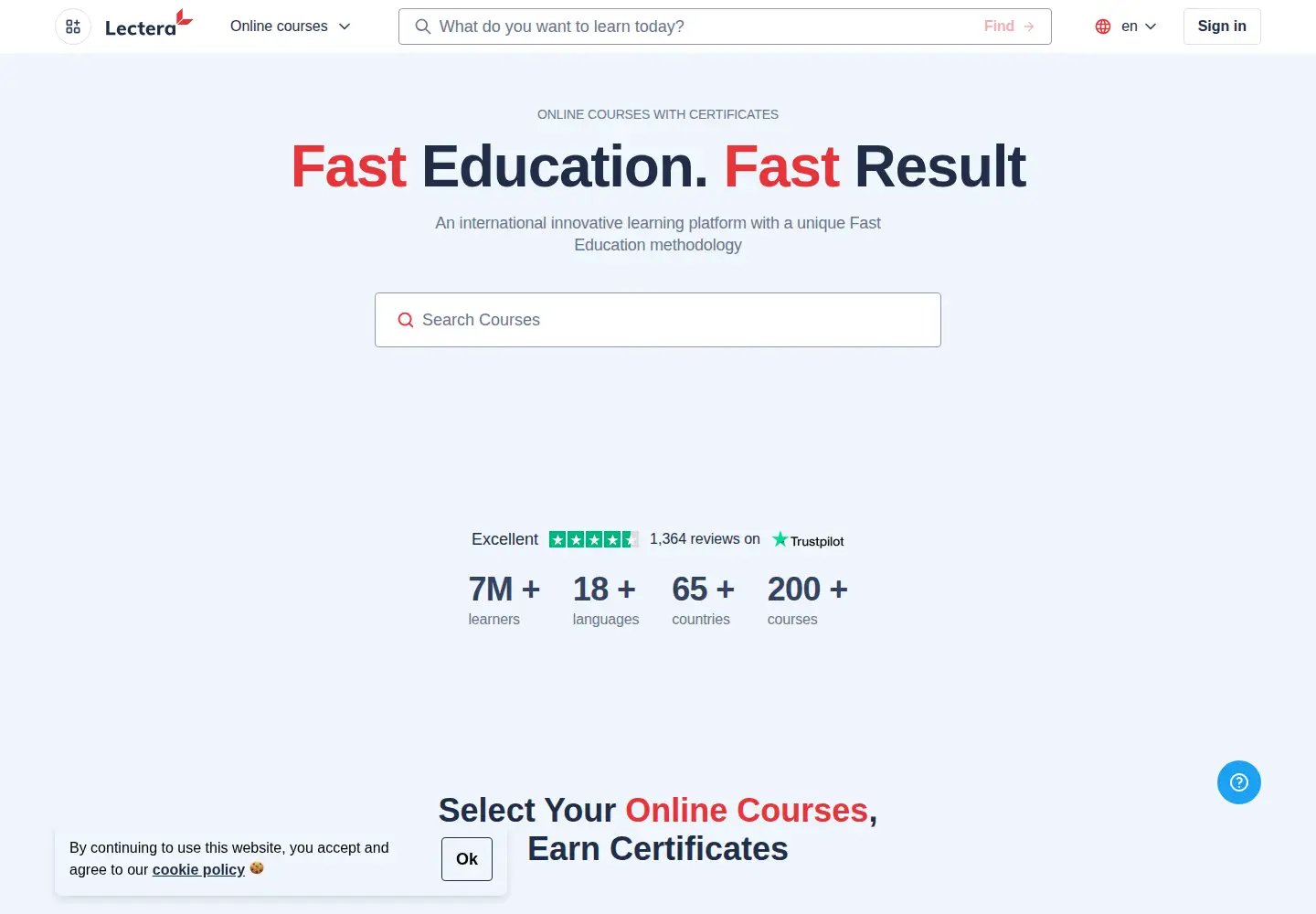 Screenshot of lectera.com