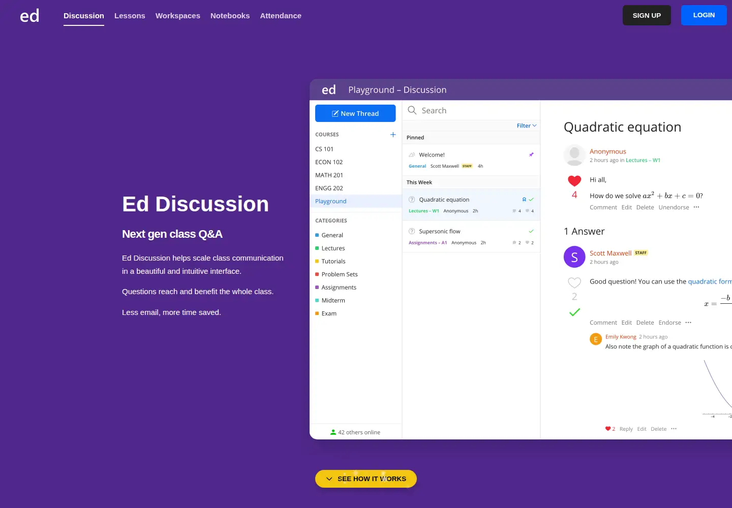 Screenshot of edstem.org