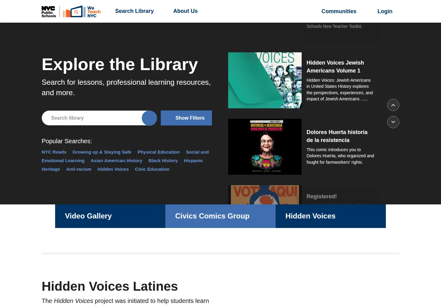 Screenshot of weteachnyc.org