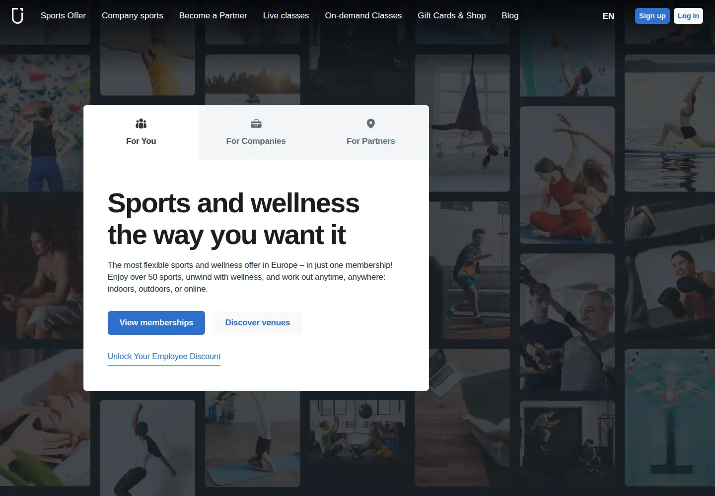 Screenshot of urbansportsclub.com