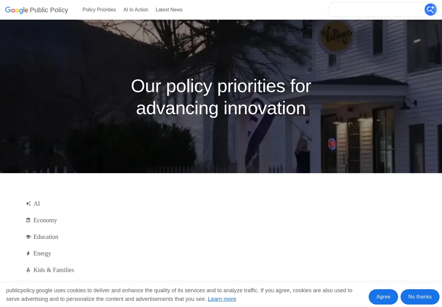 Screenshot of publicpolicy.google