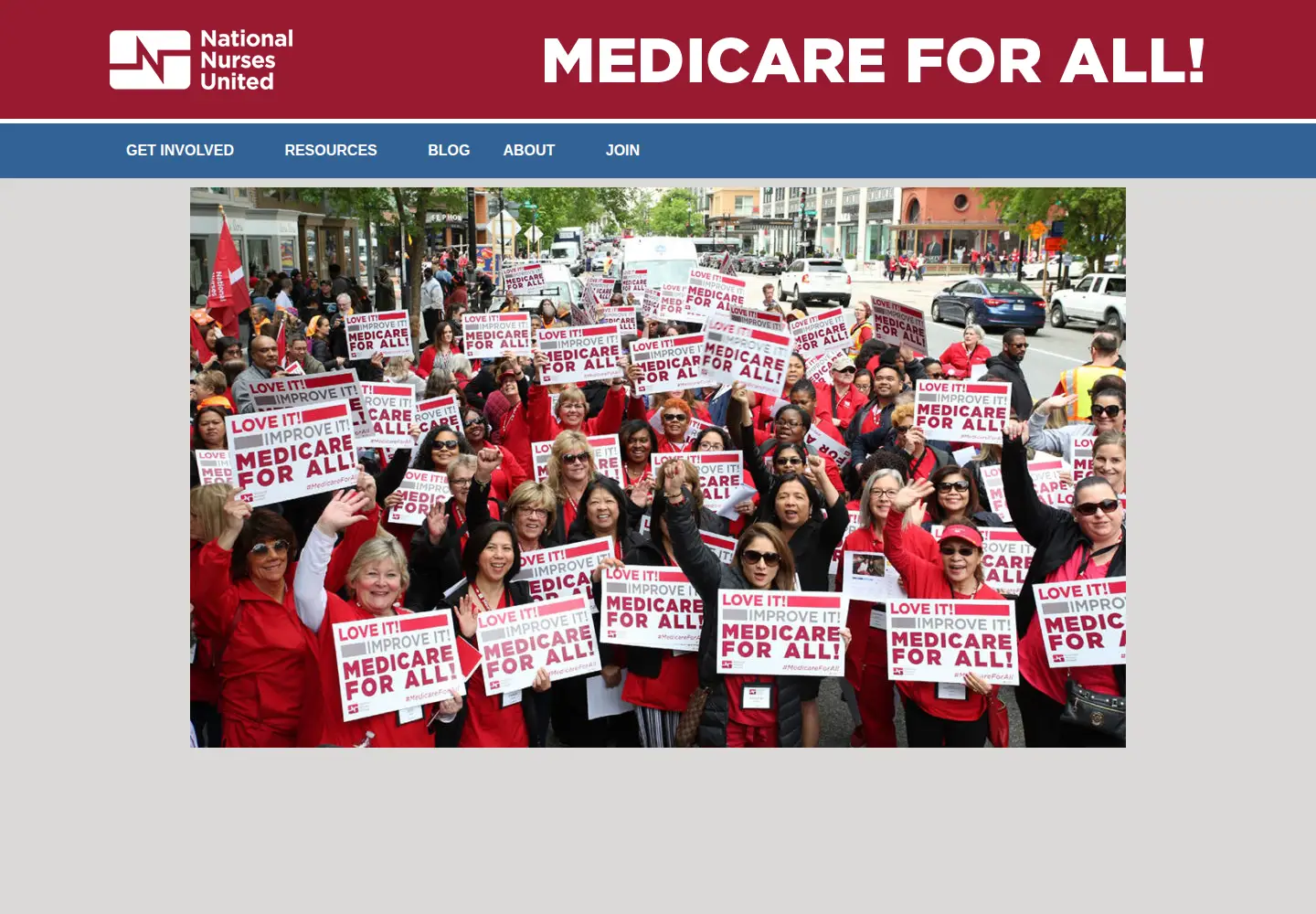 Screenshot of medicare4all.org