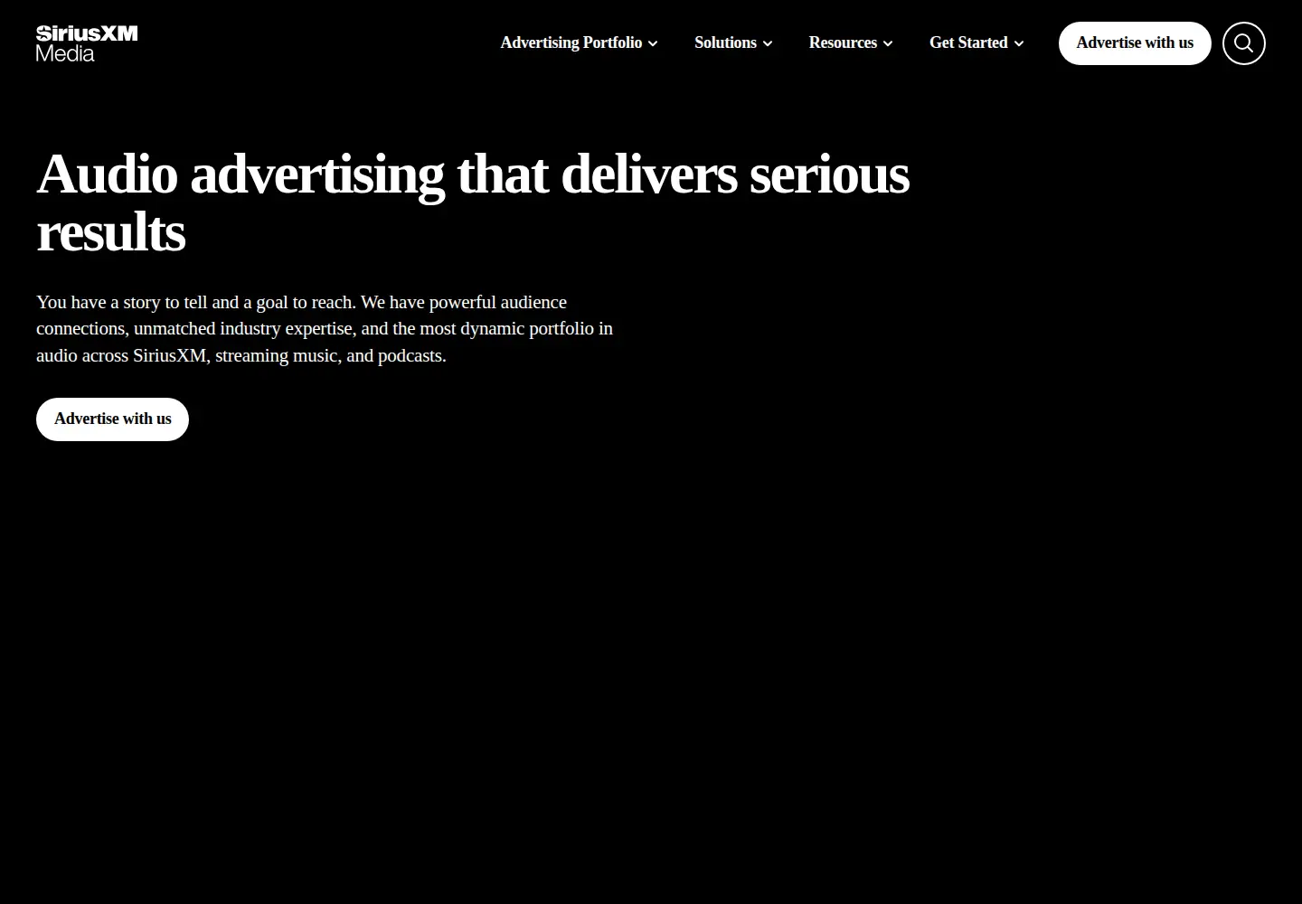 Screenshot of siriusxmmedia.com