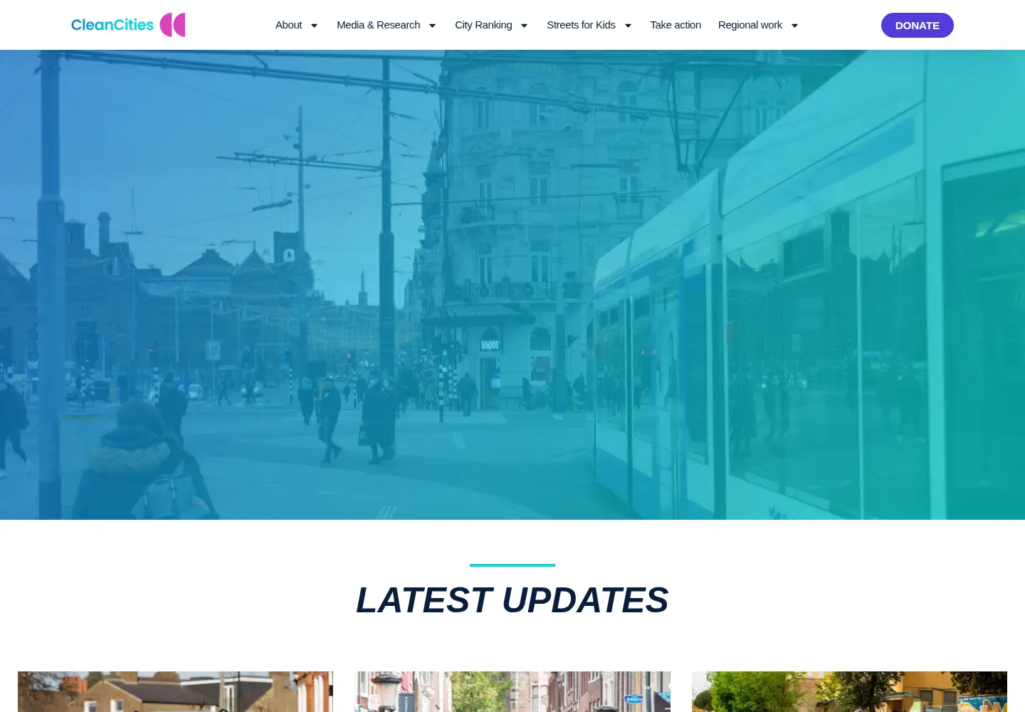 Screenshot of cleancitiescampaign.org