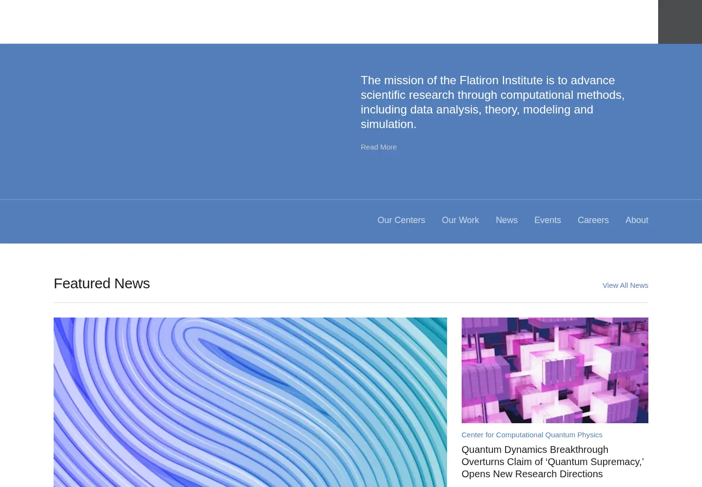 Screenshot of flatironinstitute.org