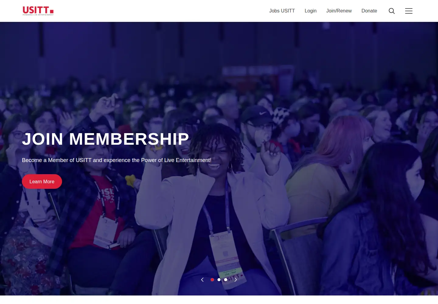 Screenshot of usitt.org
