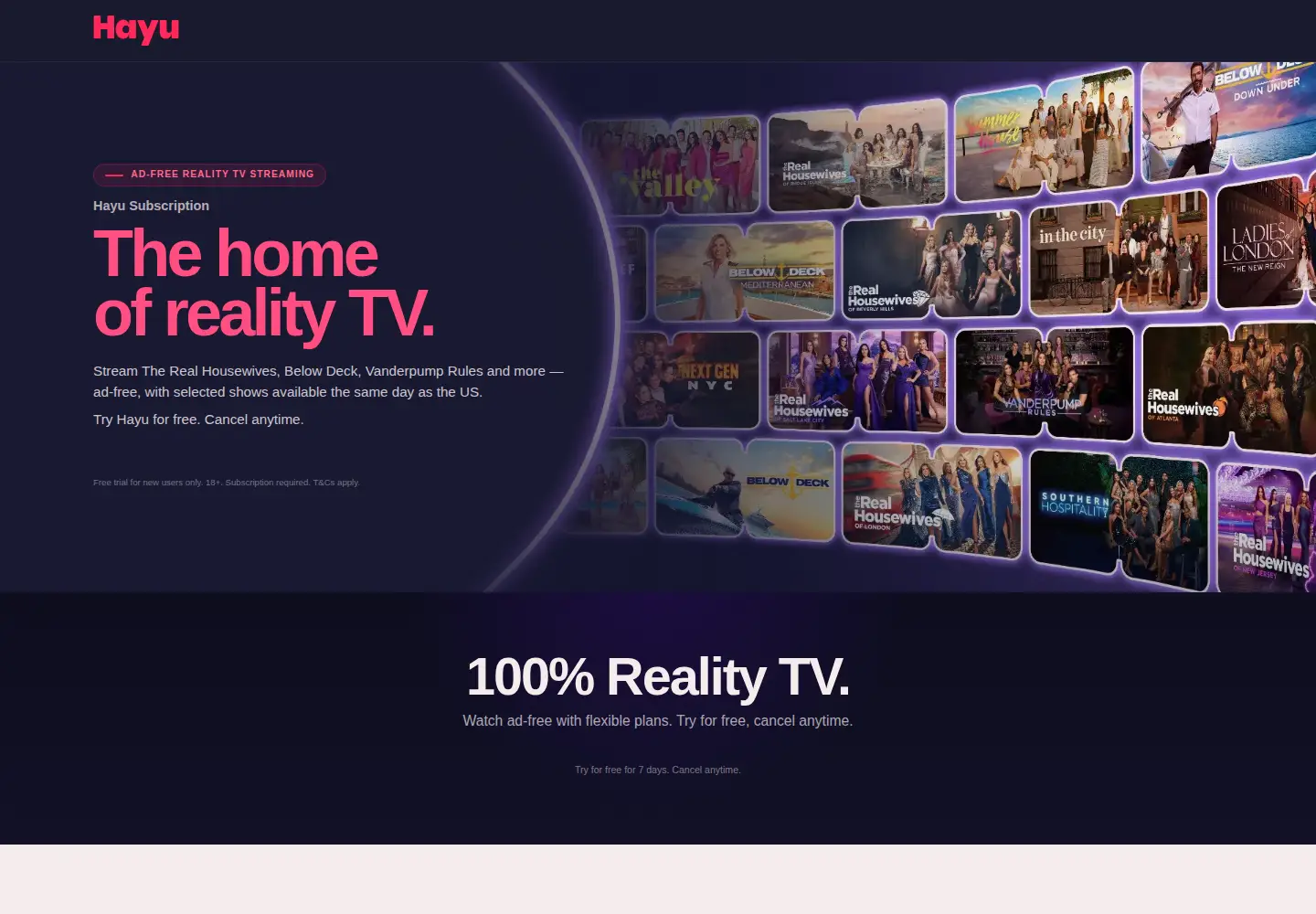Screenshot of hayu.com