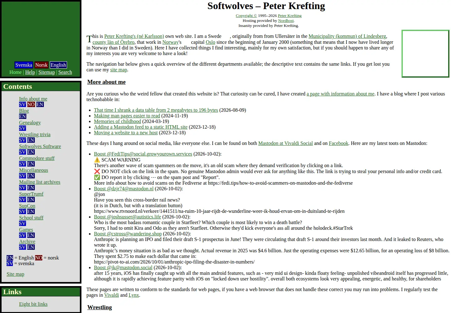 Screenshot of softwolves.pp.se