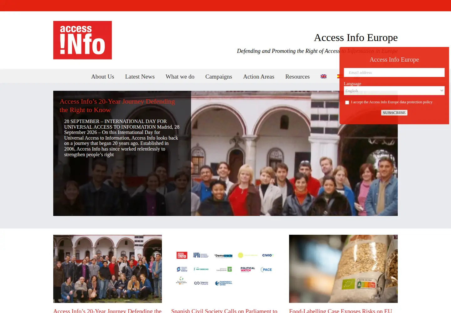Screenshot of access-info.org