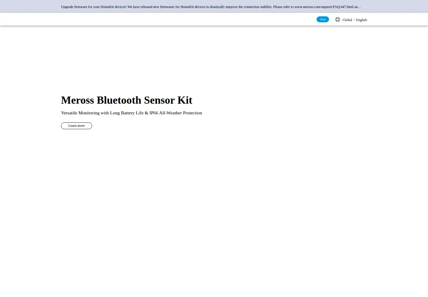 Screenshot of meross.com