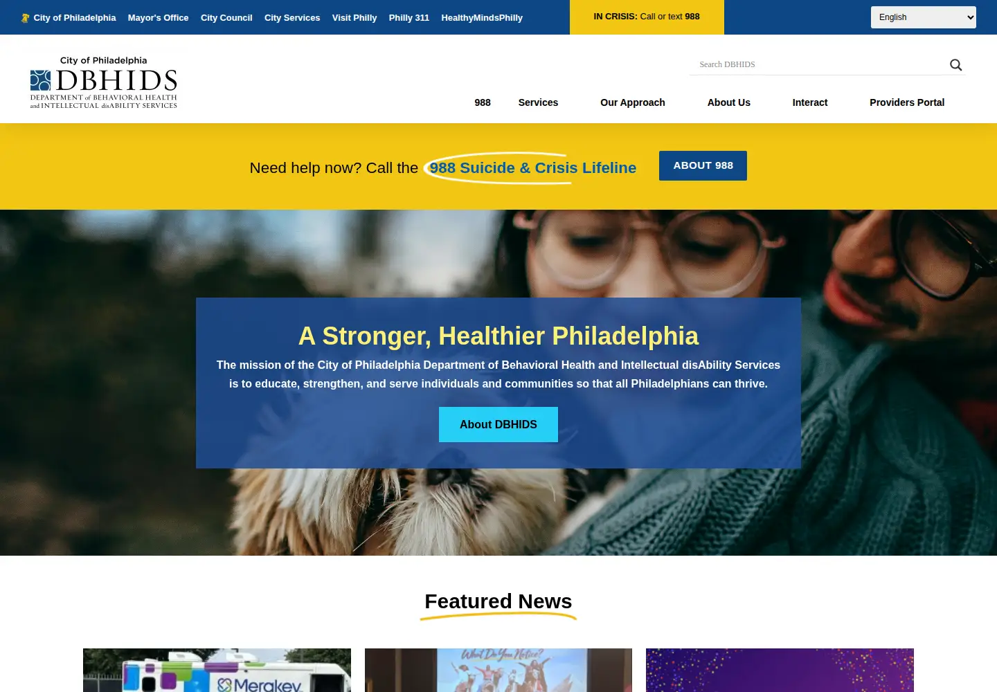 Screenshot of dbhids.org