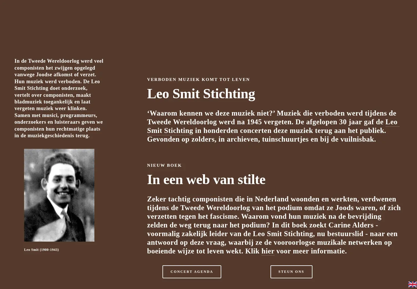 Screenshot of leosmitfoundation.org