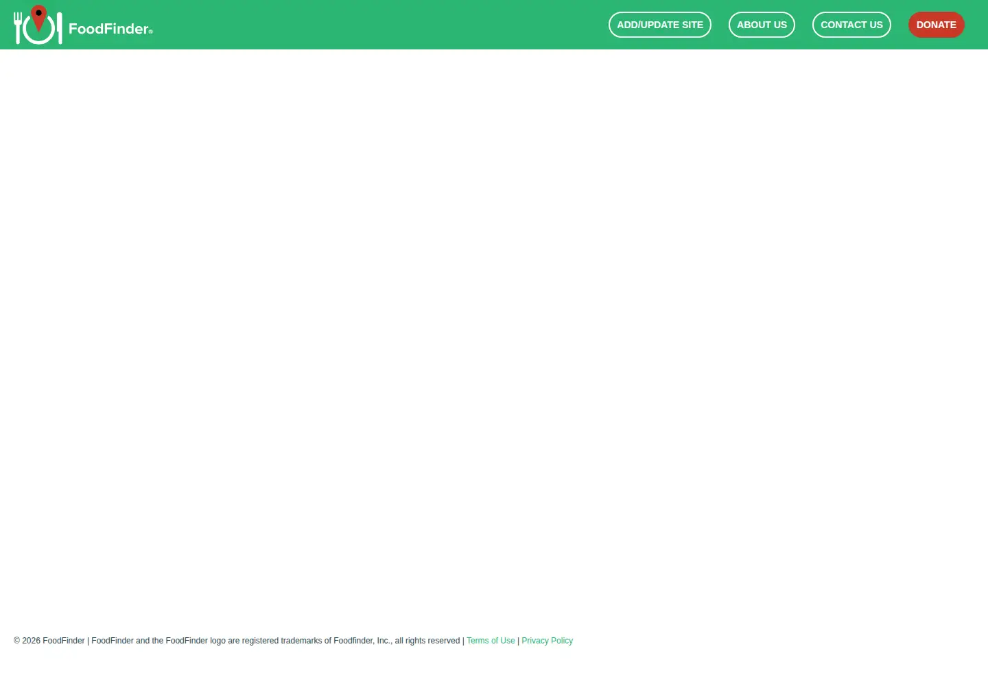 Screenshot of foodfinder.us
