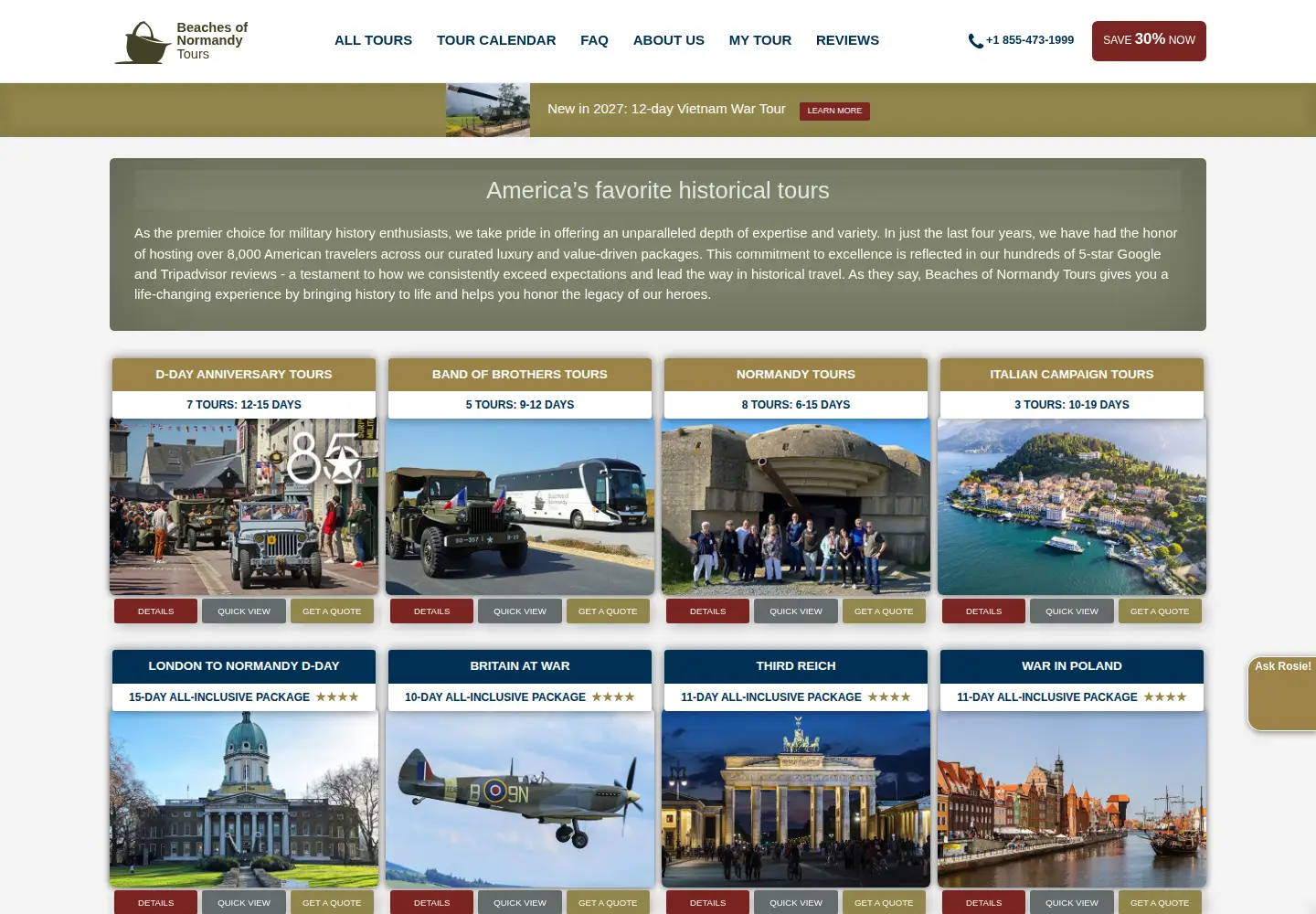 Screenshot of beachesofnormandy.com