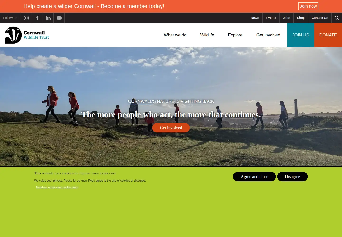 Screenshot of cornwallwildlifetrust.org.uk