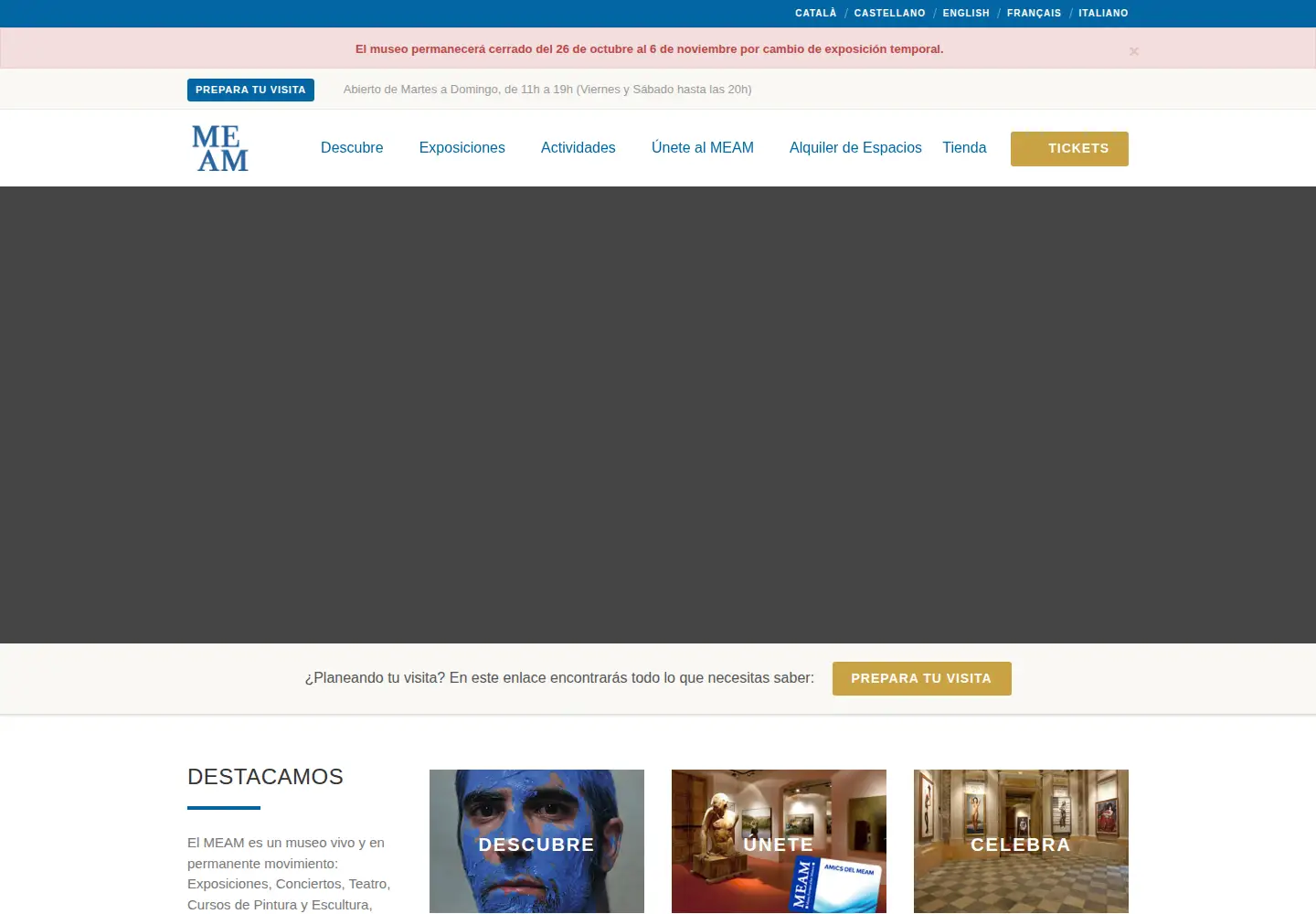 Screenshot of meam.es