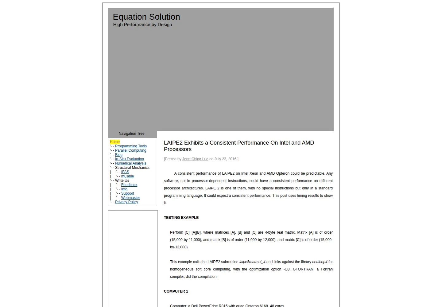 Screenshot of equation.com