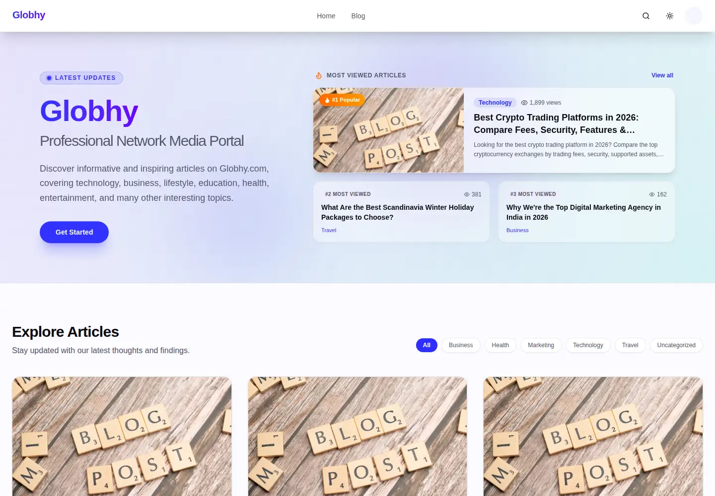 Screenshot of globhy.com