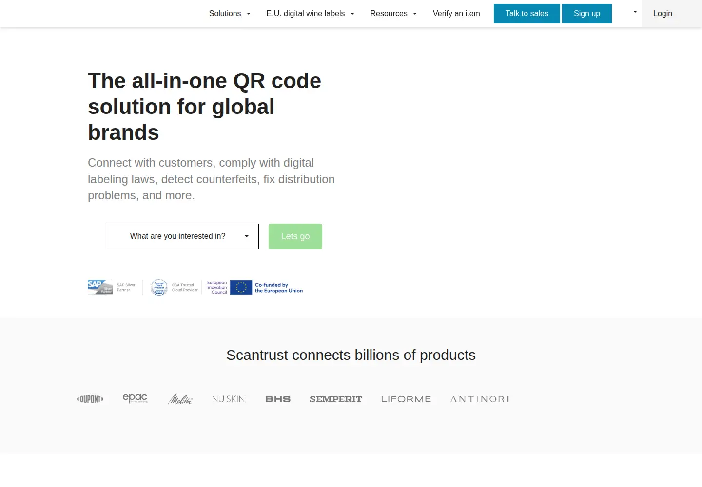 Screenshot of scantrust.com